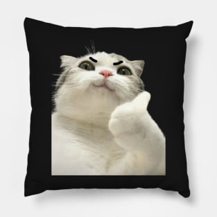 funny meh cat Pillow