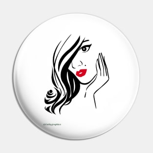 Thinking beauty Pin