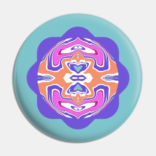 Colorful Retro Abstract Swirls Marble Pattern Pin