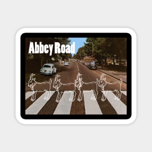 goats walk in street abbey road custom Magnet