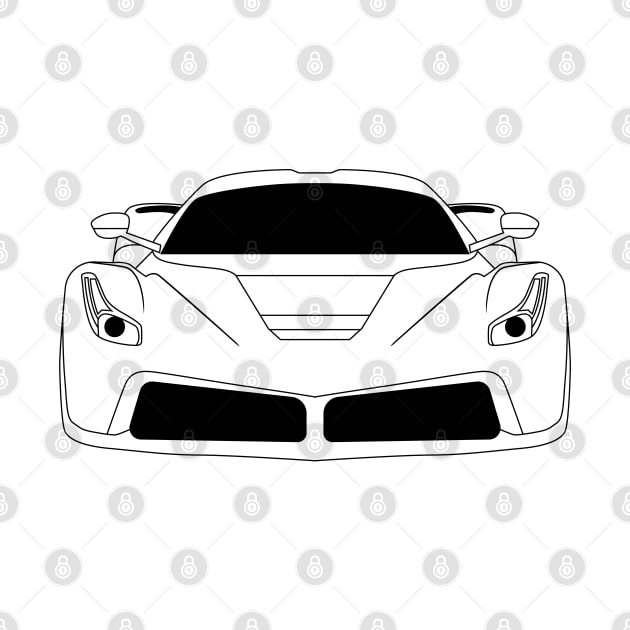 La Ferrari Black Outline by kindacoolbutnotreally