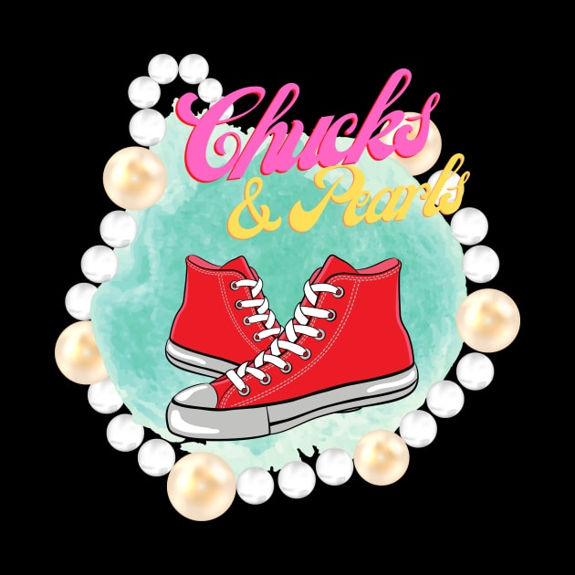 Converse and pearls SNEAKERS, Chucks and pearls by Somethingstyle