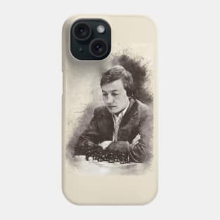 Anatoly Karpov ✪ The Legend ✪  Aesthetic Watercolor Portrait of a chess master Phone Case