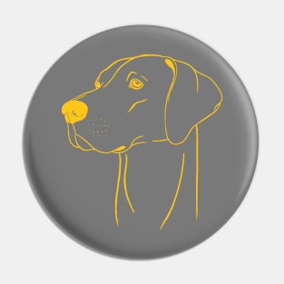 Weimaraner (Grey and Yellow) Pin