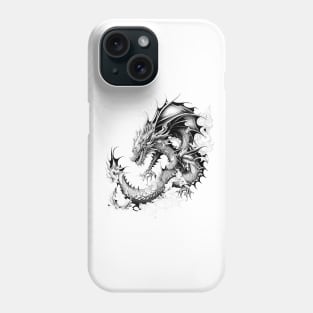 Dragon Fantasy Wild Animal Illustration Art Tattoo Phone Case