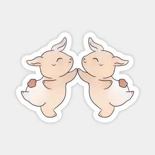 Twin Happy Rabbit | Claude Holand Lop Dumbo |  Bunniesmee Magnet