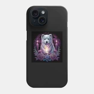 Mystifying Samoyed With Candles Phone Case