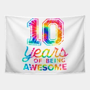 10Th Birthday Tie Dye 10 Years Old Awesome Men Women T-Shirt Tapestry