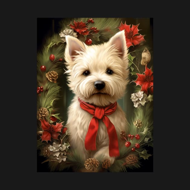 West Highland Terrier Christmas by ArtNouveauChic