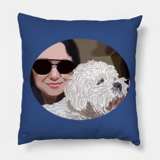 Friend of the Artist and Ricky Oval Pillow