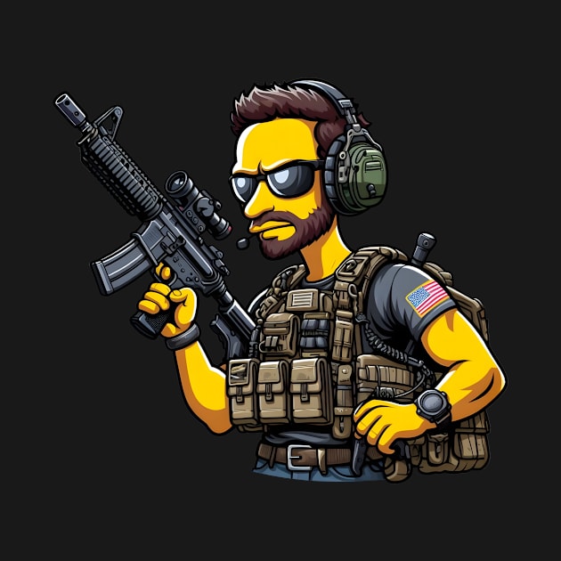 Tactical Yellow People by Rawlifegraphic