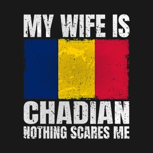 My Wife is Chadian Print Gifts for Husband Chad Chadian Wife T-Shirt