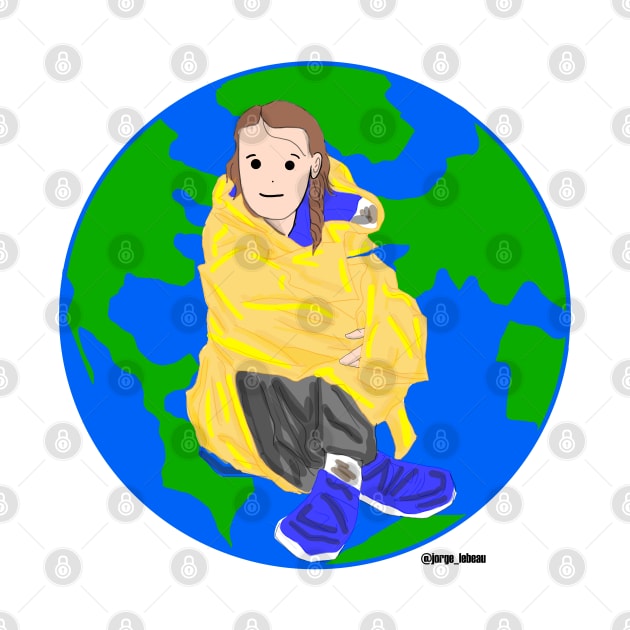 greta thunberg earths by jorge_lebeau