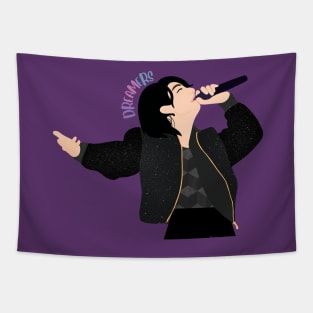 Dreamers- junkook black glitter jacket sticker Tapestry