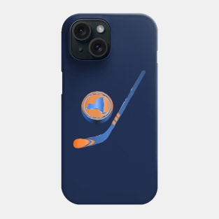 NHL - NY  Blue Orange Stick and Puck Phone Case