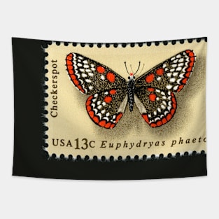 13 Cent Checkerspot Butterfly Postage Stamps Tapestry