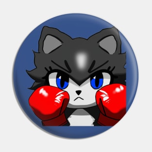 BOXING BLACK CAT Pin