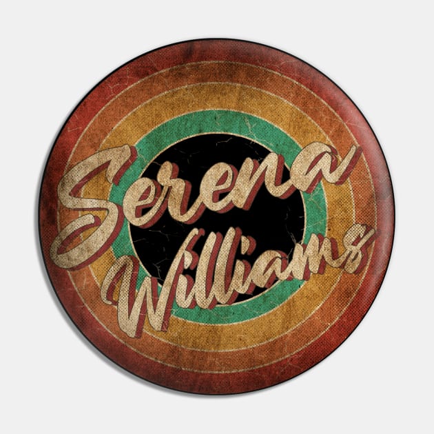 Serena Williams Vintage Circle Art Pin by antongg