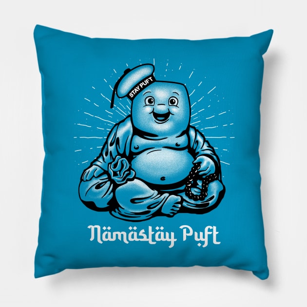 NAMASTAY PUFT Pillow by ROBZILLA