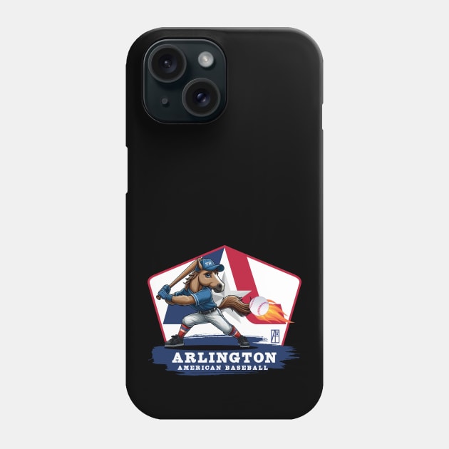 USA - American BASEBALL - Arlington - Baseball mascot - Arlington baseball Phone Case by ArtProjectShop