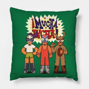 mucha lucha power Pillow