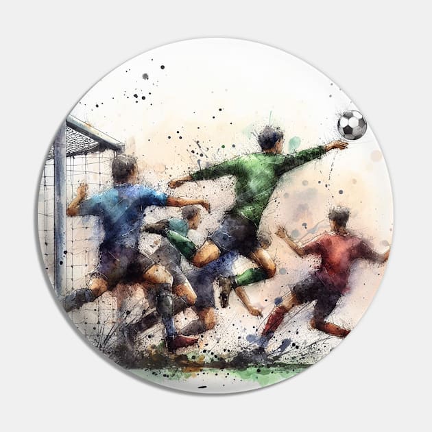Artistic illustration of men playing soccer Pin by WelshDesigns