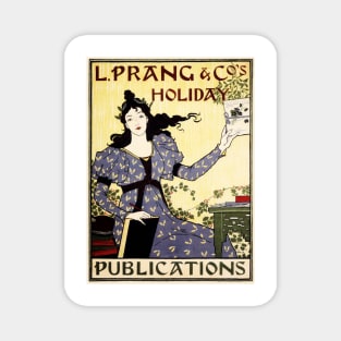 Vintage 1895 L PRANG & CO'S HOLIDAY Publications Magazines Louis Rhead Lithograph Art Magnet