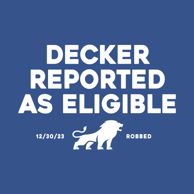 Decker Reported As Eligible by Sunoria