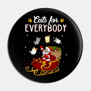 Cats For Everybody. Cat Lover Ugly Christmas Sweater. Pin