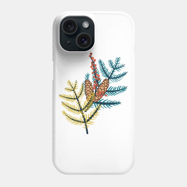 Cute Pine Branch Phone Case by SWON Design