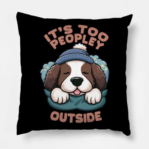 Too Peopley Dog Pillow by MoDesigns22 