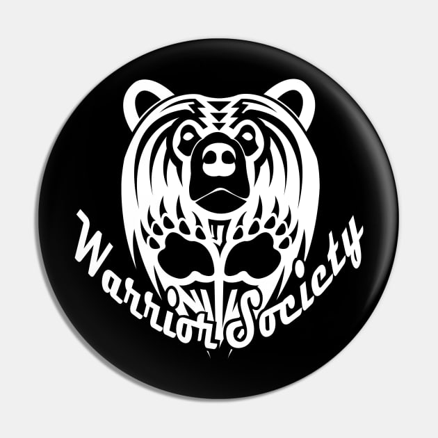 Warrior Society (Bear White) Pin by melvinwareagle