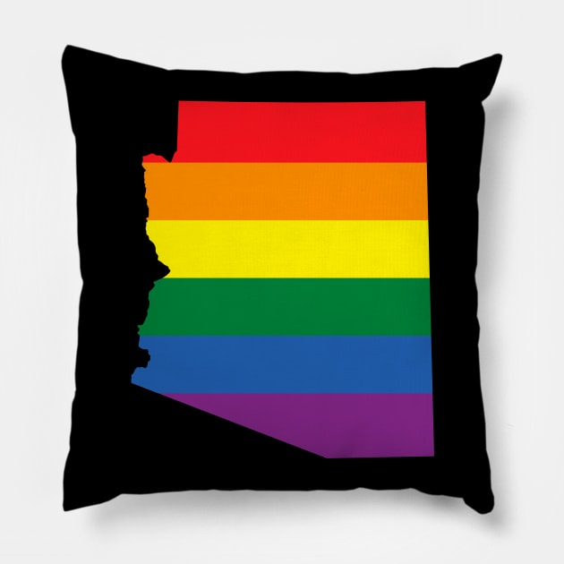 Arizona state LGBT Pride! Pillow by FiftyStatesOfGay