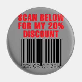 Senior Citizen Discount Pin