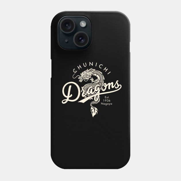 Vintage Chunichi Dragons 2 by © Buck Tee Originals Phone Case by Buck Tee