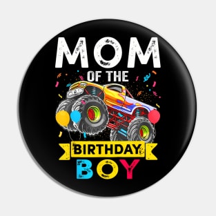 Mom of the Birthday Boy Monster Truck Birthday Pin