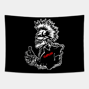 punx bottle red type Tapestry