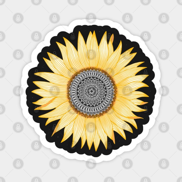 Sunflower Sticker Magnet by Biscuit25