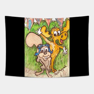 The Rocky and BullWinkle Show 50yrs Tapestry