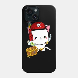 Funny angora cat is a pirate Phone Case