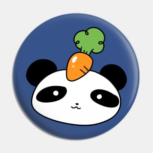 Carrot Panda Face Pin