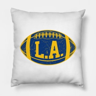 LA Retro Football - White Pillow