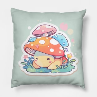 Kawaii Mushroom Creature Pillow