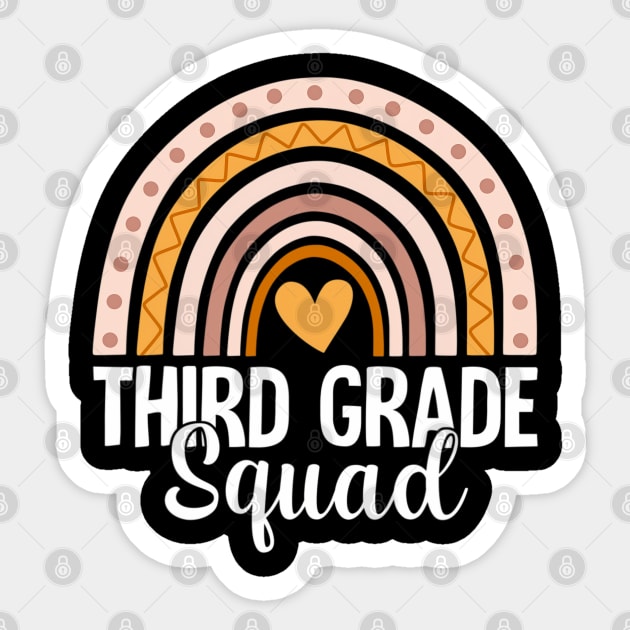 Rainbow Third Grade Back To School Team 3rd Grade Squad - Trash Panda ...