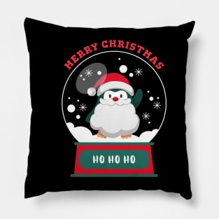 Merry Christmas Penguin Pillow