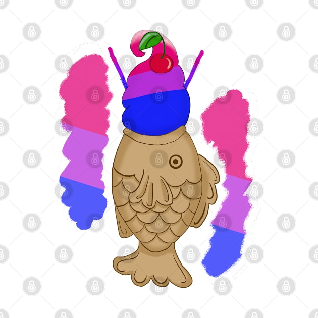 Pride Taiyaki Ice cream-Bi flag by VixenwithStripes