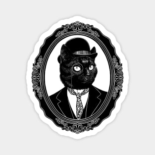 Victorian cat gentleman portrait Magnet