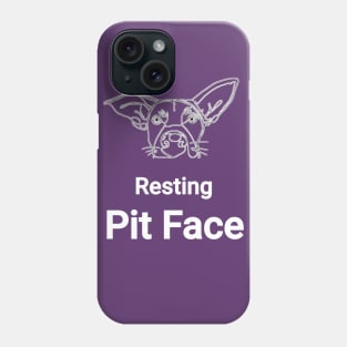 Vintage resting pit face dog Phone Case