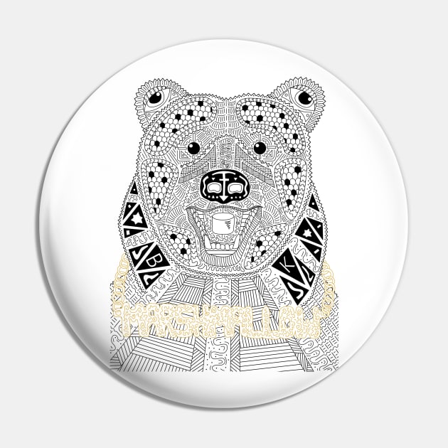 Gangsta Bear Small Pin by Slightly Sketchy