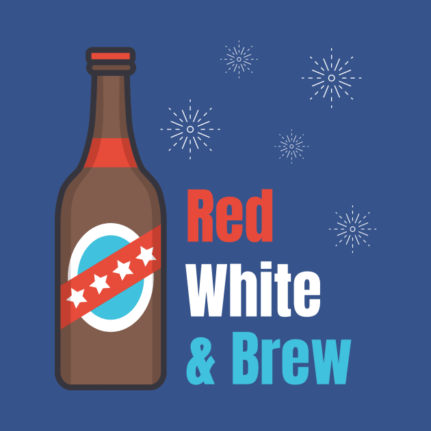 Red White and Brew 4th of July by Craftee Designs